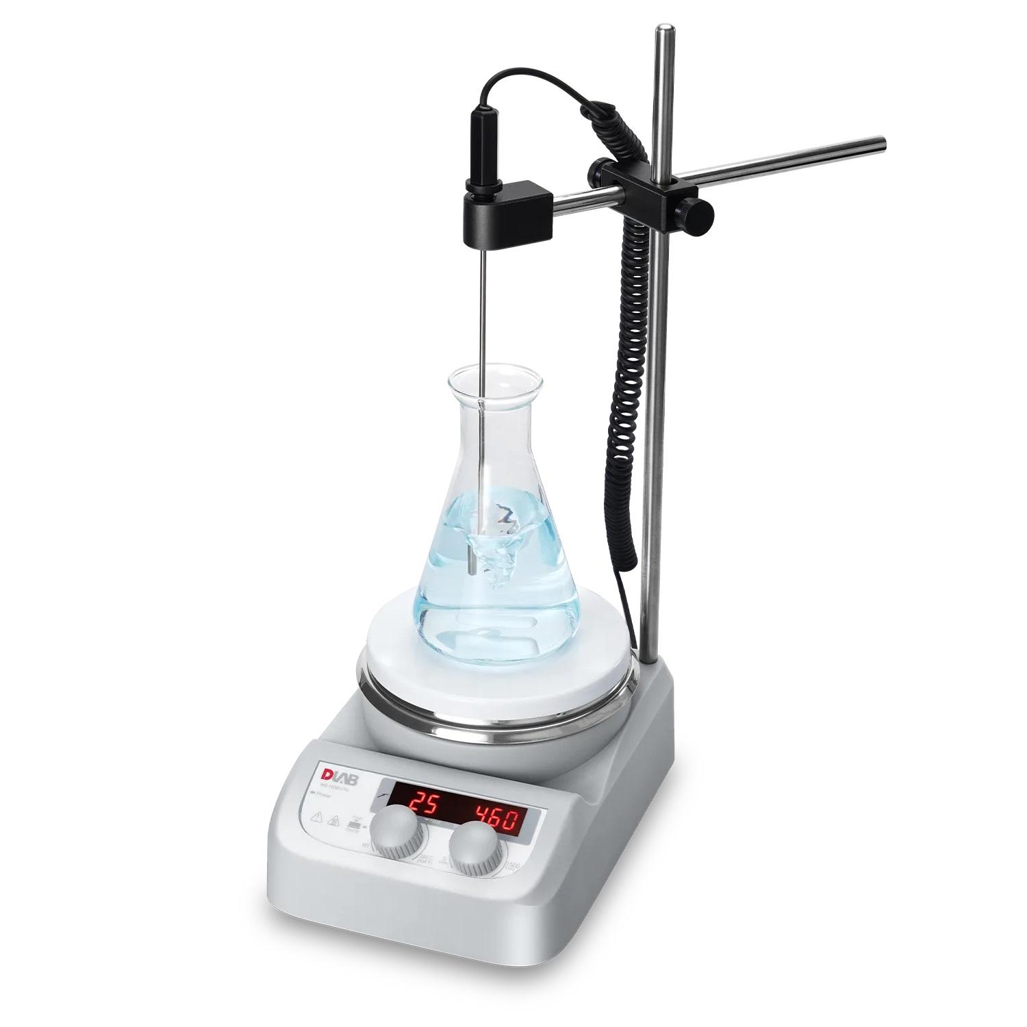 D-Lab LED Digital Magnetic Hotplate Stirrer, max. temperature up to 280°C, Work plate Dimension 5 inch (MS-H280-Pro-package)