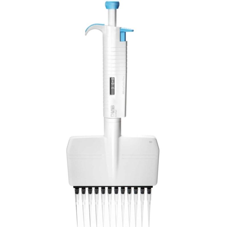 DLAB Micropette Twelve-Channel Adjustable Volume, 50-300μl