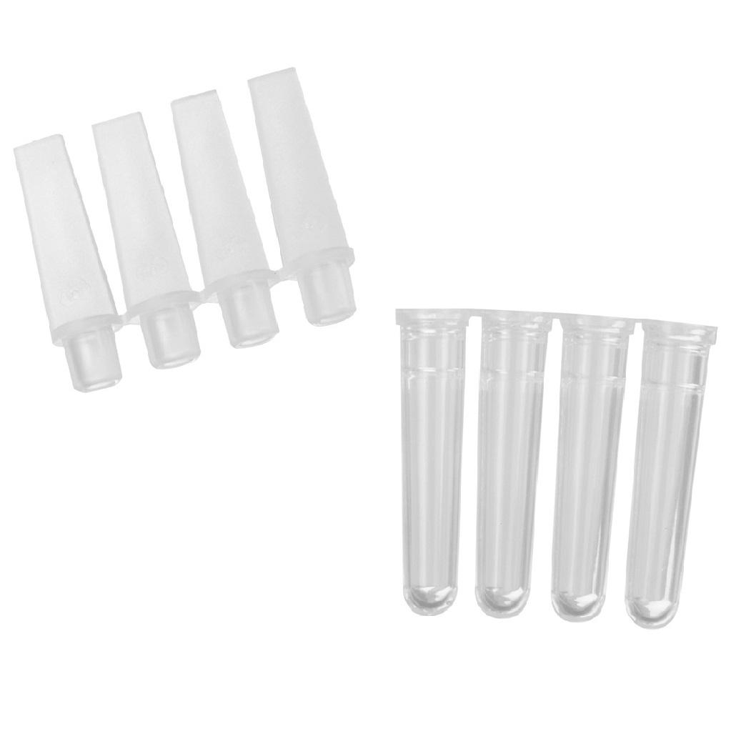 Axygen® Polypropylene PCR Tube Strips and Caps, 4 Tubes/Strip, 4 Caps/Strip, Clear, Nonsterile, 0.1 mL