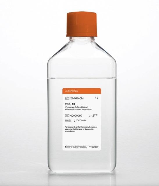 Corning® 1L Phosphate-Buffered Saline, 1X without Calcium and Magnesium, PH 7.4 ± 0.1