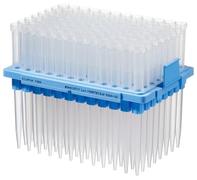 ClipTip™ Pipette Tips, 1000, Non-filtered, Sterile, Rack, 1000 μL, Blue, Reload