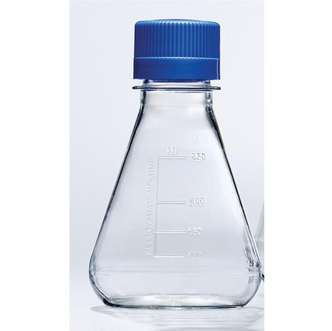 Thermo Scientific™ Nalgene™ Single-Use PETG Erlenmeyer Flasks with Plain Bottom: Sterile, 250 mL, Vent Closure