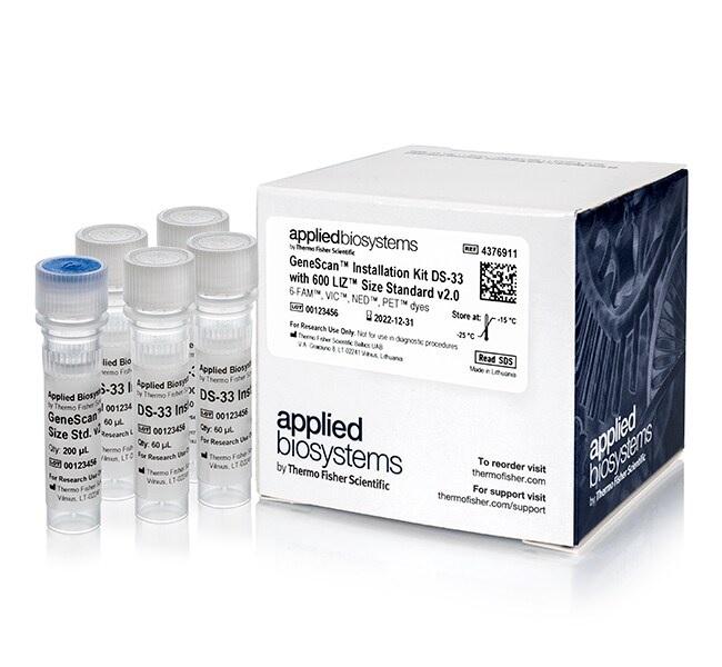 Applied Biosystems™ DS-33 GeneScan™ Installation Standards with GeneScan™ 600 LIZ™ Size Standard v2.0