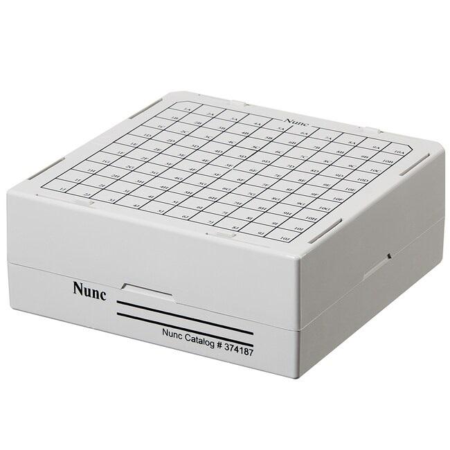 Thermo Scientific™ Nunc Polycarbonate MAX-100 CryoStore Boxes, Gray, Case of 24