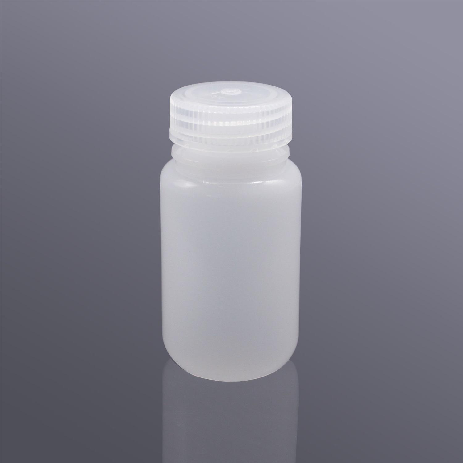 Biosharp 125mL Reagent Bottle, Wide Mouth, High-Density Polyethylene, natural