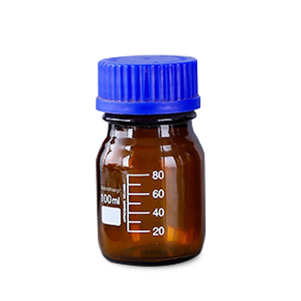 Biosharp 100mL Glass Media Bottle, Amber