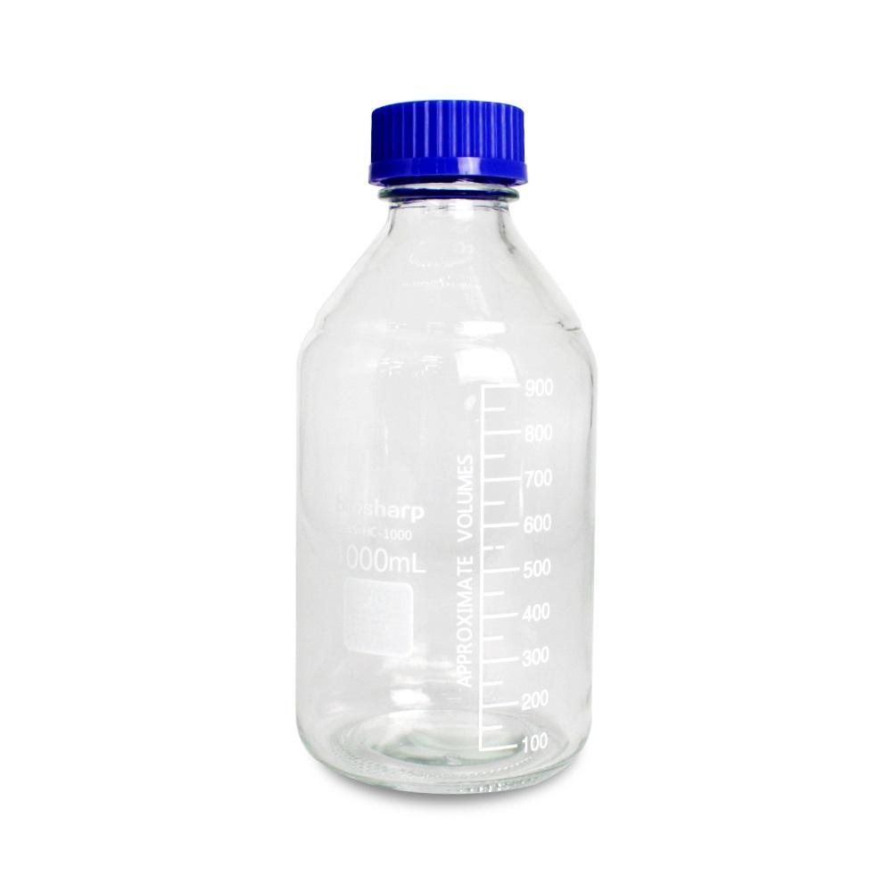 Biosharp 1000mL Glass Media Bottle, Clear