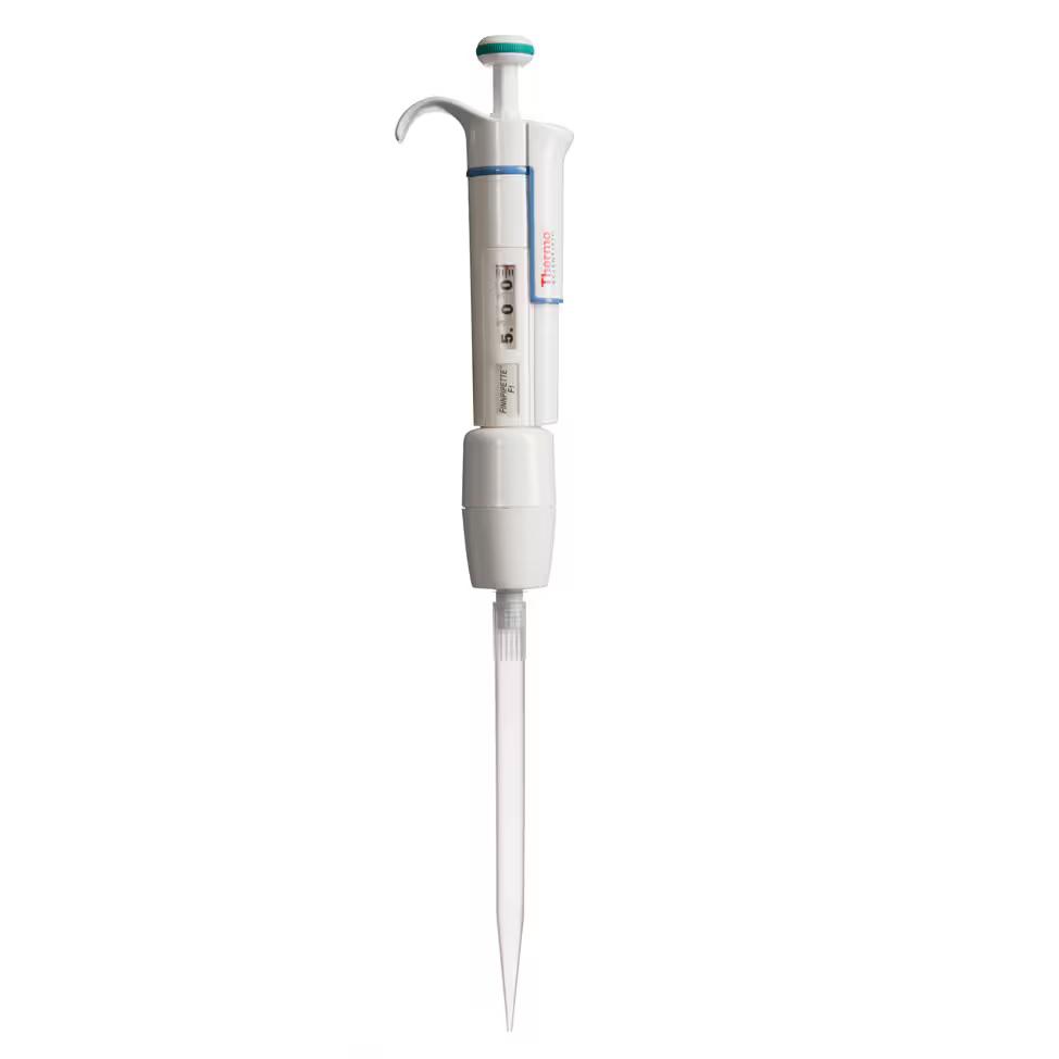 Finnpipette™ F1 Variable Volume Pipettes, 0.5 to 5 mL, Green