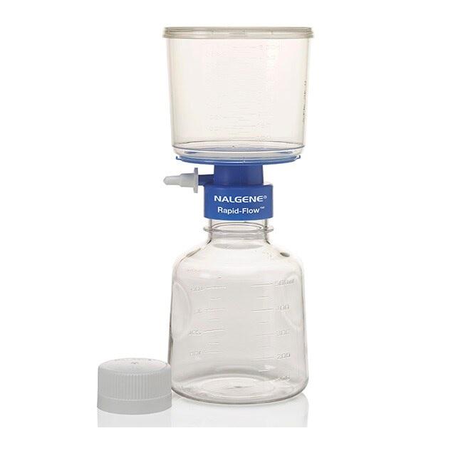 Nalgene™ Rapid-Flow™ Sterile Single Use Vacuum Filter Unit, PES, Volume Receiver 1000 mL, Pore Size 0.45 μm, Diam. 90 mm, Case of 12