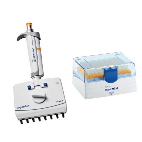 Eppendorf Research® plus Move It®, 8-channel, 30 – 300 µL, orange