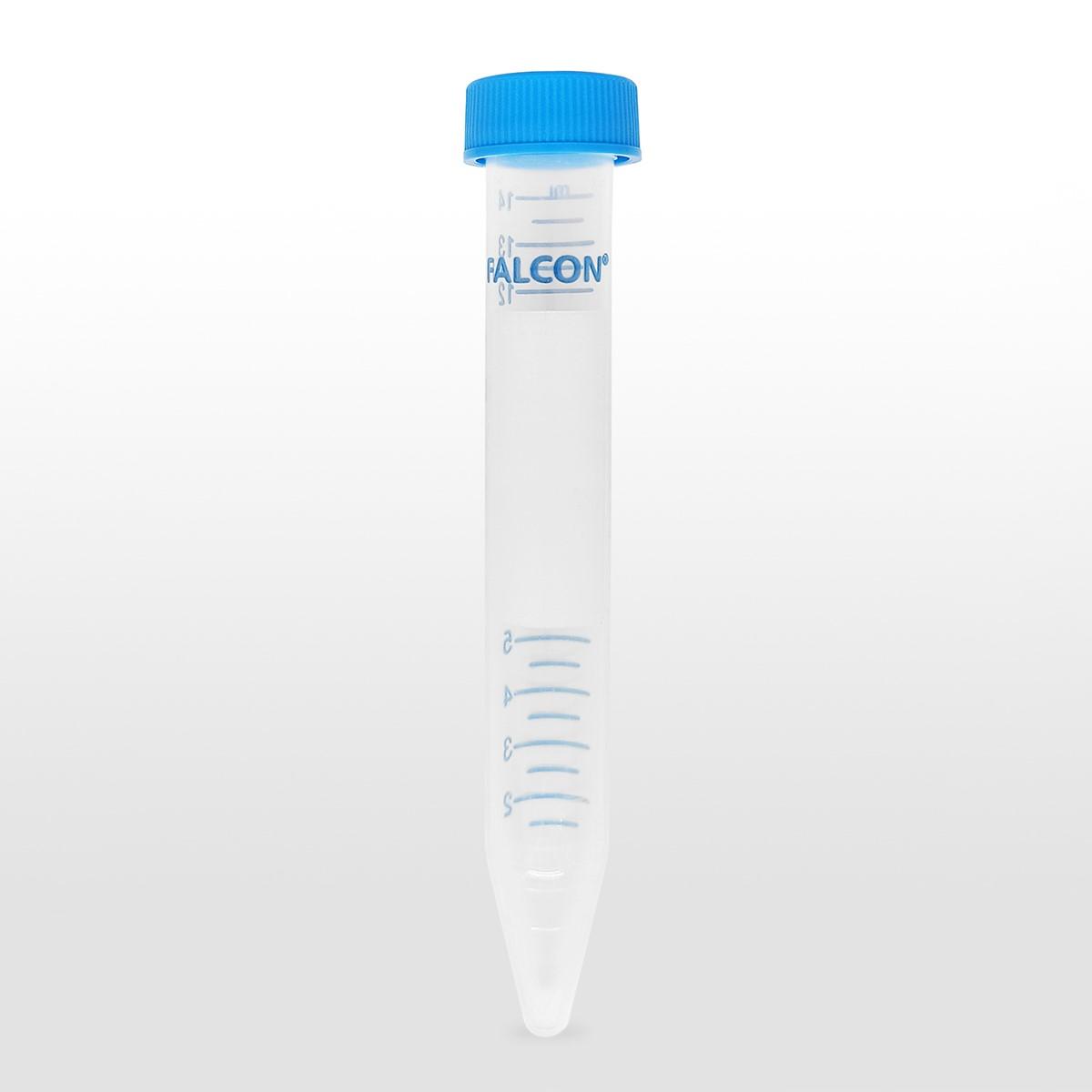 Falcon® 15 mL High Clarity PP Centrifuge Tube, Conical Bottom, With Dome Seal Screw Cap, Sterile