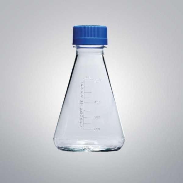 Thermo Scientific™ Nalgene™ Single-Use PETG Erlenmeyer Flasks with Plain Bottom: Sterile, 500 mL, Vent Closure