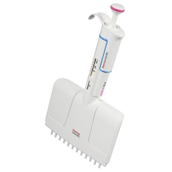 Finnpipette™ F1 Multichannel Pipette, 1 to 10 μL, 12 Channels, Pink