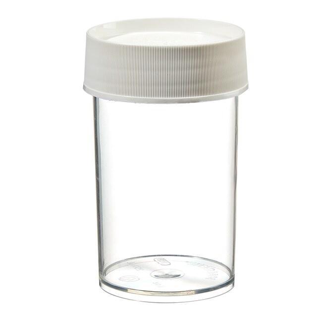 Thermo Scientific™ Nalgene™ Wide-Mouth Straight-Sided PMP Jars with White Polypropylene Screw Closure, 250 mL, Case of 24