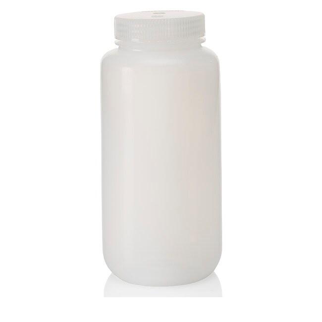 Nalgene™ Wide-Mouth LDPE Bottles with Closure, 1 L, Case of 24